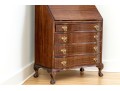 Chippendale Style Serpentine Front Mahogany Secretary Bookcase