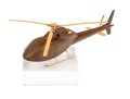 High Quality Wood And Metal Model Of A Helicopter On Lucite Base
