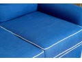 Blue Upholstered Loveseat Sofa