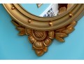 Federal Style Gilt Syroco Wood Convex Mirror With Eagle Finial, 20th C.