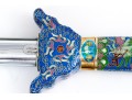 Chinese Cloisonne Retractable Taijijian
