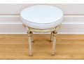 Louis XVI Style Bench With White Cushion