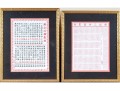 Associated Set Of Two Framed Calligraphy Prints