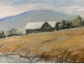 Signed Vintage Pastoral Pastel Of A Country Scene