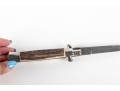 AB Knives Italian Damascus Stiletto Automatic Knife With Stag Handle, COA & Presentation Box  