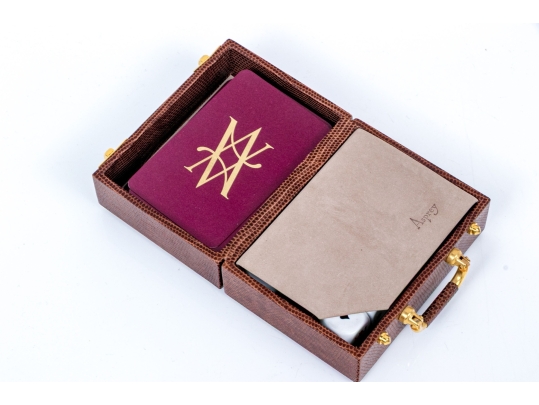 Vintage Asprey Cased Playing Card Set With Dice