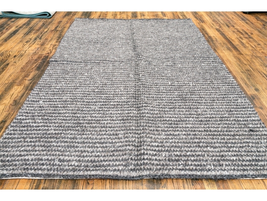 Cable Black & Grey Surya Loomed Wool Carpet, 8'-1