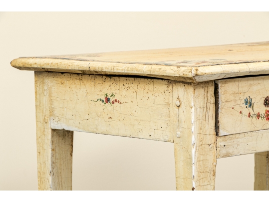 Whimsical Painted French Country Accent Table