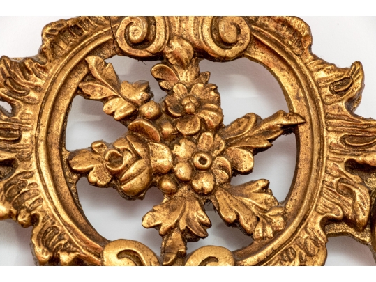 Fabulous Double Form Carved Gilt Wood And Gesso Double Form Mirror