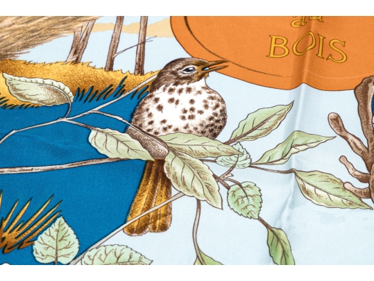 Hermès Fabulous Chasse Au Bois Woodland Scene Silk Scarf