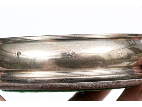 MC Hersey & Son London Sterling Silver Mounted Wine Coaster