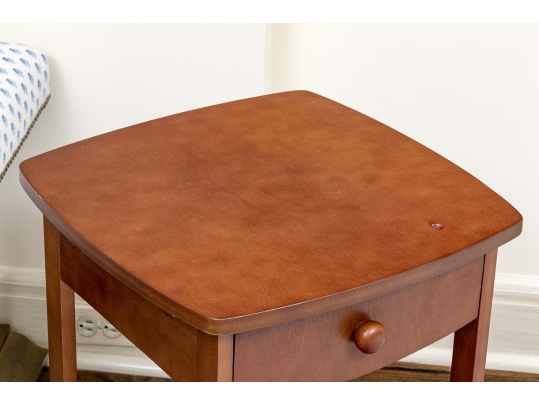 Transitional Style End Table With Single Drawer