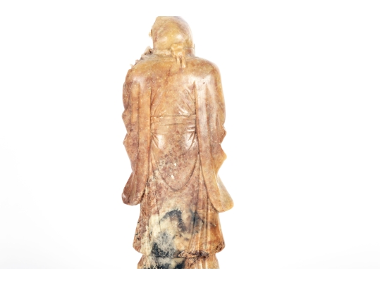 Chinese Soapstone Carving Of Shou Lao God Of Longevity