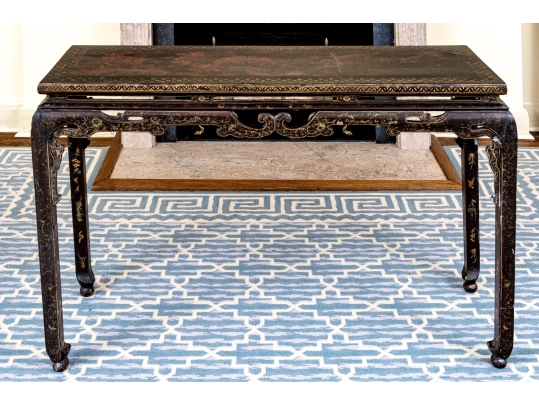Antique 19th C. Chinese Lacquered Console Table