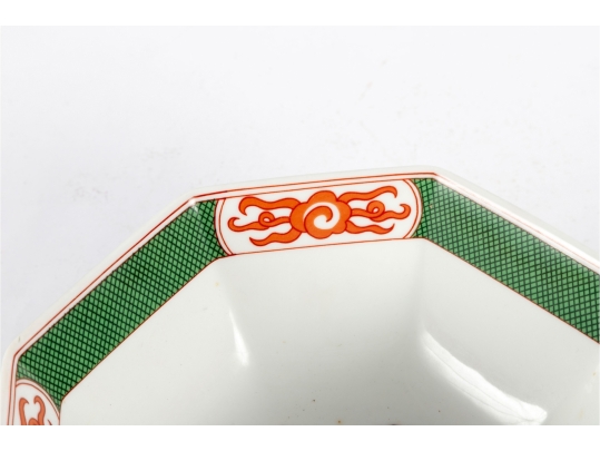 Fitz And Floyd “Dragon Crest” Octagonal Porcelain Bowl