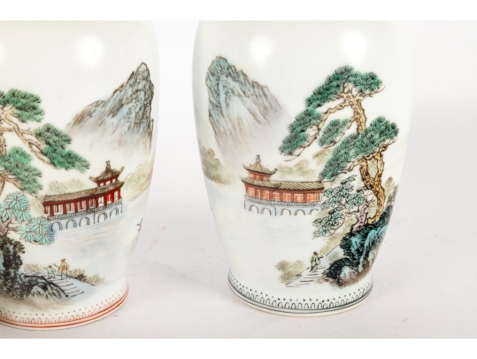 Pair Of Chinese Porcelain Vases