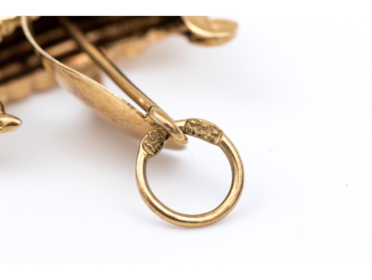 14K Unique Viking Ship Pendant