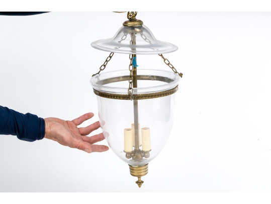 Elegant Glass And Brass Pendant Light
