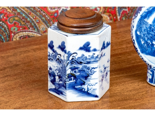 Two Chinese Blue And White Porcelain Wares