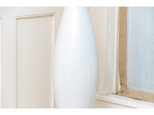 Massive Fiberglass Decorative White Vase