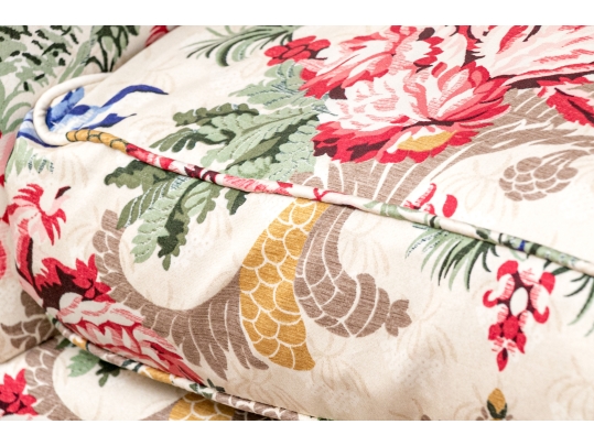 Custom Upholstered Sofa With Bullion Fringe