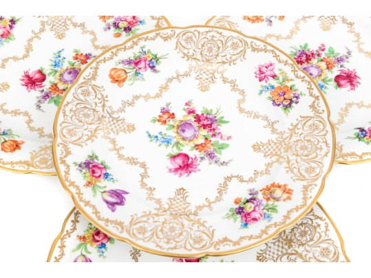 Assembled Set Of Seven Schumann Bavaria Hand-Painted Plates
