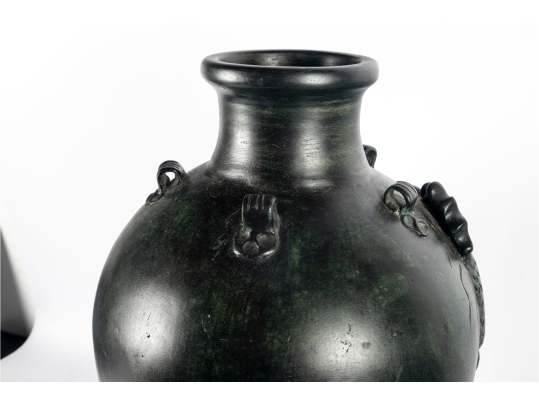 Chinese Style Ceramic Vase With Dragon Relief