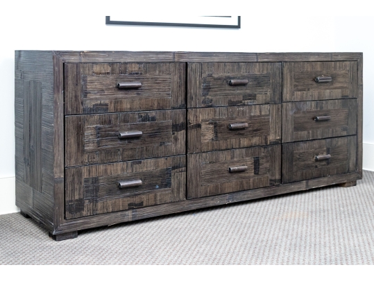 Quality Rustic Nine Drawer Chest