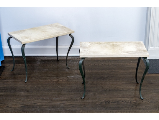 Antique Pair Of Side Tables, First Quarter 20th C.