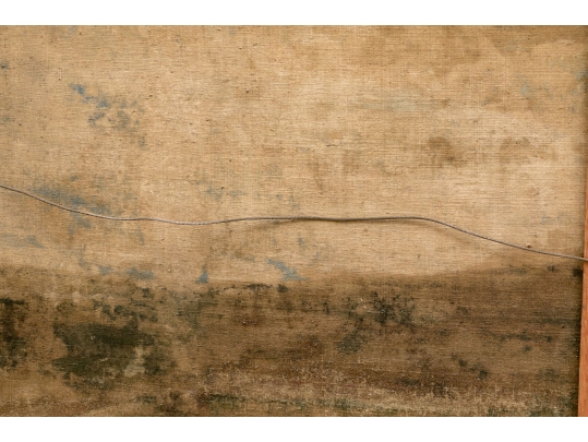 Large Antique Oil On Canvas, 
