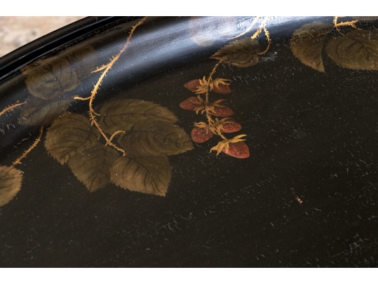 Antique Chinoiserie Tole Tray Top Table