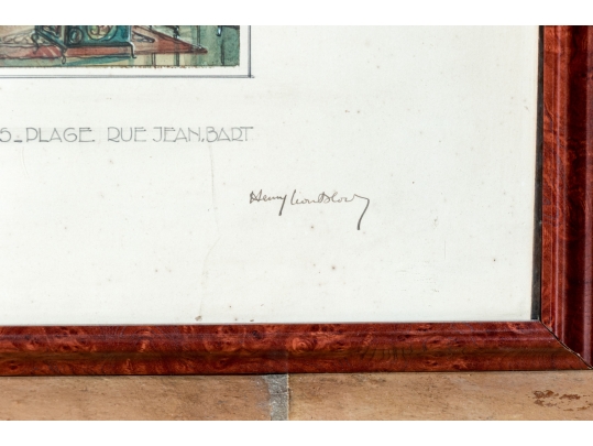 Two Signed French Architectural Artworks