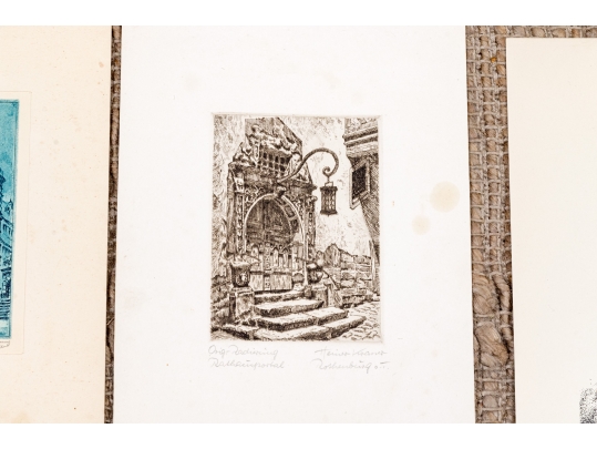 Vintage 1973-74 DDR Portfolio Of Prints Along With A Collection Of Other Prints