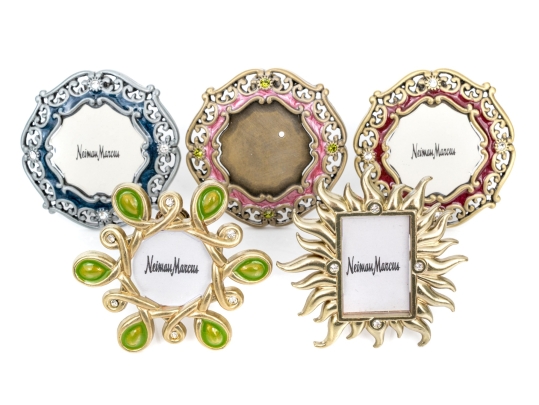 Collection Of Five Jay Strongwater Tiny Picture Frames 