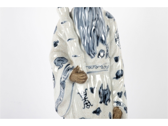 Chinese Blue And White Porcelain Elder Figurine