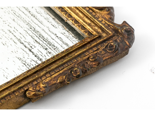 Pair Of Vintage Gilt Finished, Mirrored Wall Shelves, Ca. 1920