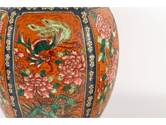 Chinese Famille Verte Ovoid Jar With A Lid