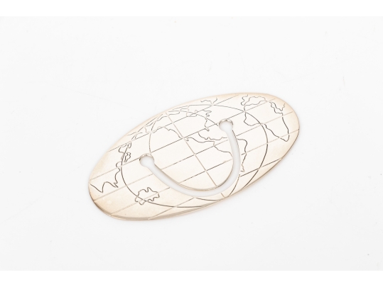 Tiffany & Co. Sterling Silver Handsome Atlas Motif Book Marker