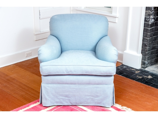 Upholstered Club Chair With Apron