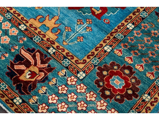 PREMIUM HAND KNOTTED SILKY WOOL PAKISTAN CARPET, 9'-7