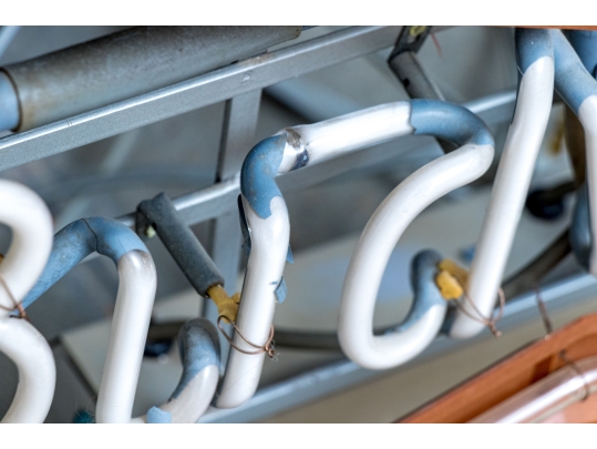 Vintage Neon Budweiser Sign On Stand