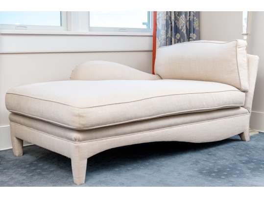 Custom Upholstered Down Filled Right Arm Chaise Lounge