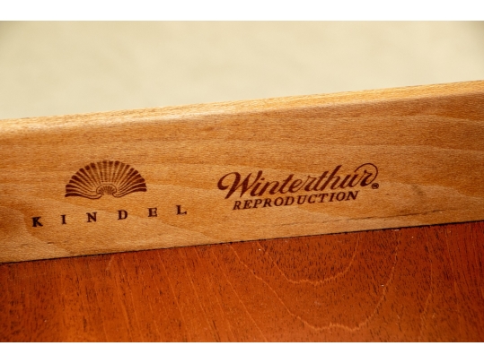 Pair Kindel Winterthur Collection Mahogany Inlaid Pembroke Tables