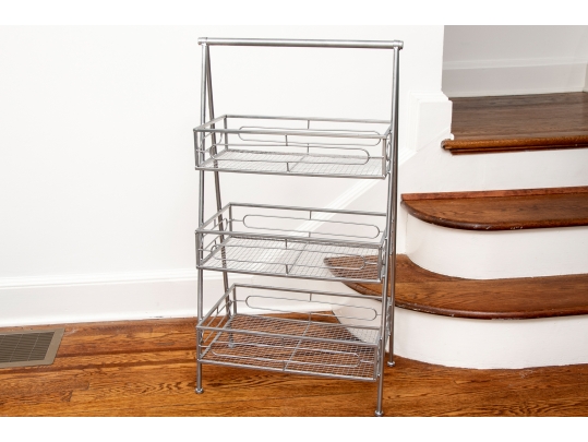 Free Standing Metal Three Tier Basket 