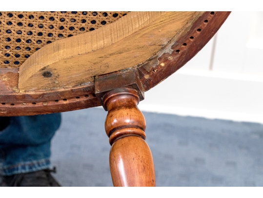 Adams Style Shield Back Painted Armchair