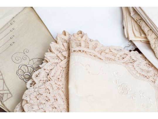 Quality Collection Of Linen Table Settings And A Tablecloth