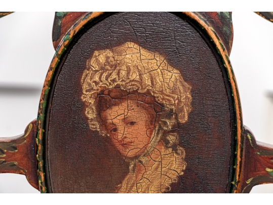 Adams Style Shield Back Painted Armchair