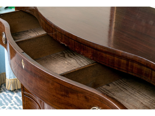 Antique Mahogany Bowfront Chest Of Drawers