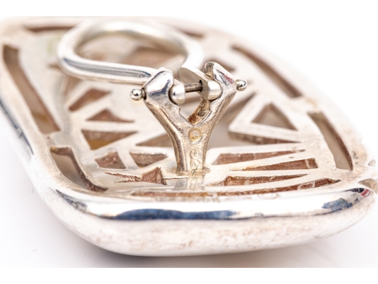 Michael Bondanza Sterling And 18k Fun Vintage Star And Black Onyx Inlay Chunky Earrings