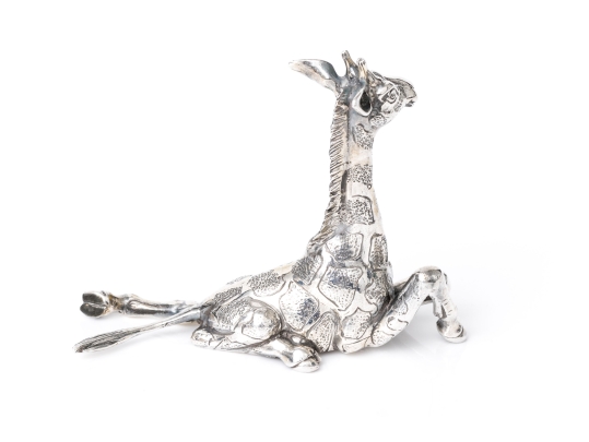 Buccellati Sterling Silver Miniature Lovable Reclining Giraffe, Retail $1,000